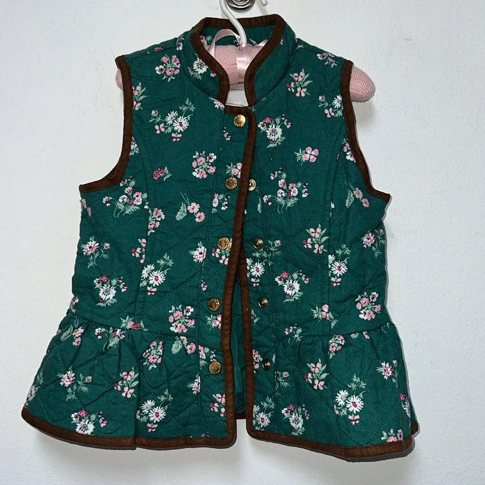 Janie and Jack floral peplum vest size 3 to 4
